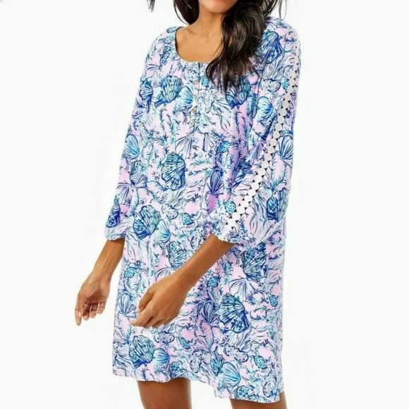 Lilly Pulitzer Remmy Tunic Dress Magnolia Lilac A Little Jelly M - Picture 1 of 12